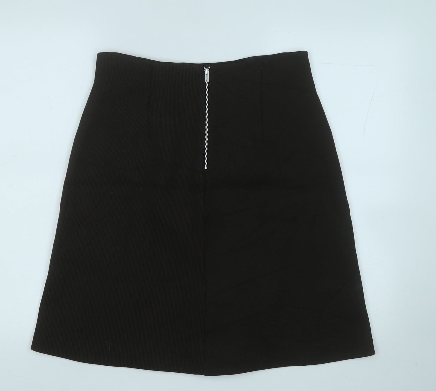 Zara Womens Brown  Cotton A-Line Skirt Size L