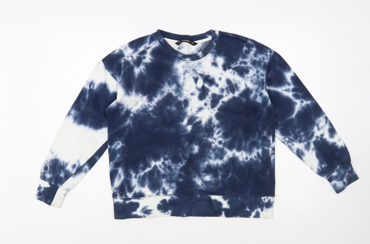 Dunnes Stores Womens Blue  Cotton Pullover Sweatshirt Size S  Pullover - Tie Die