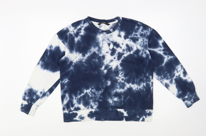 Dunnes Stores Womens Blue  Cotton Pullover Sweatshirt Size S  Pullover - Tie Die