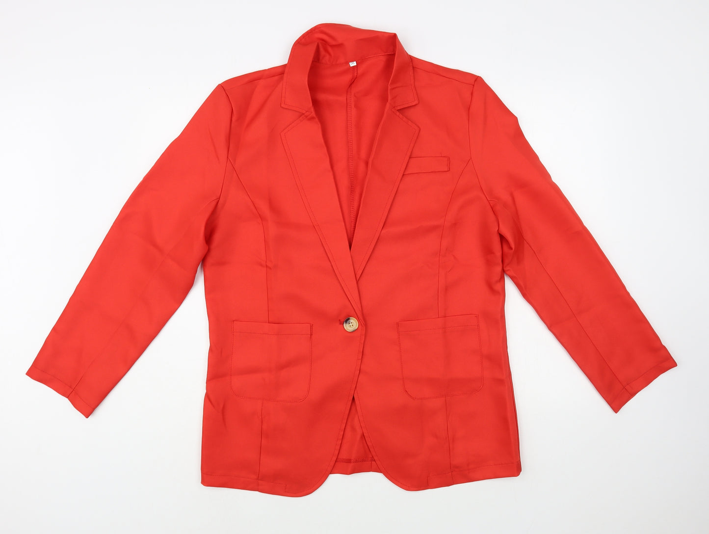 Preworn Womens Red   Jacket Blazer Size L  Button