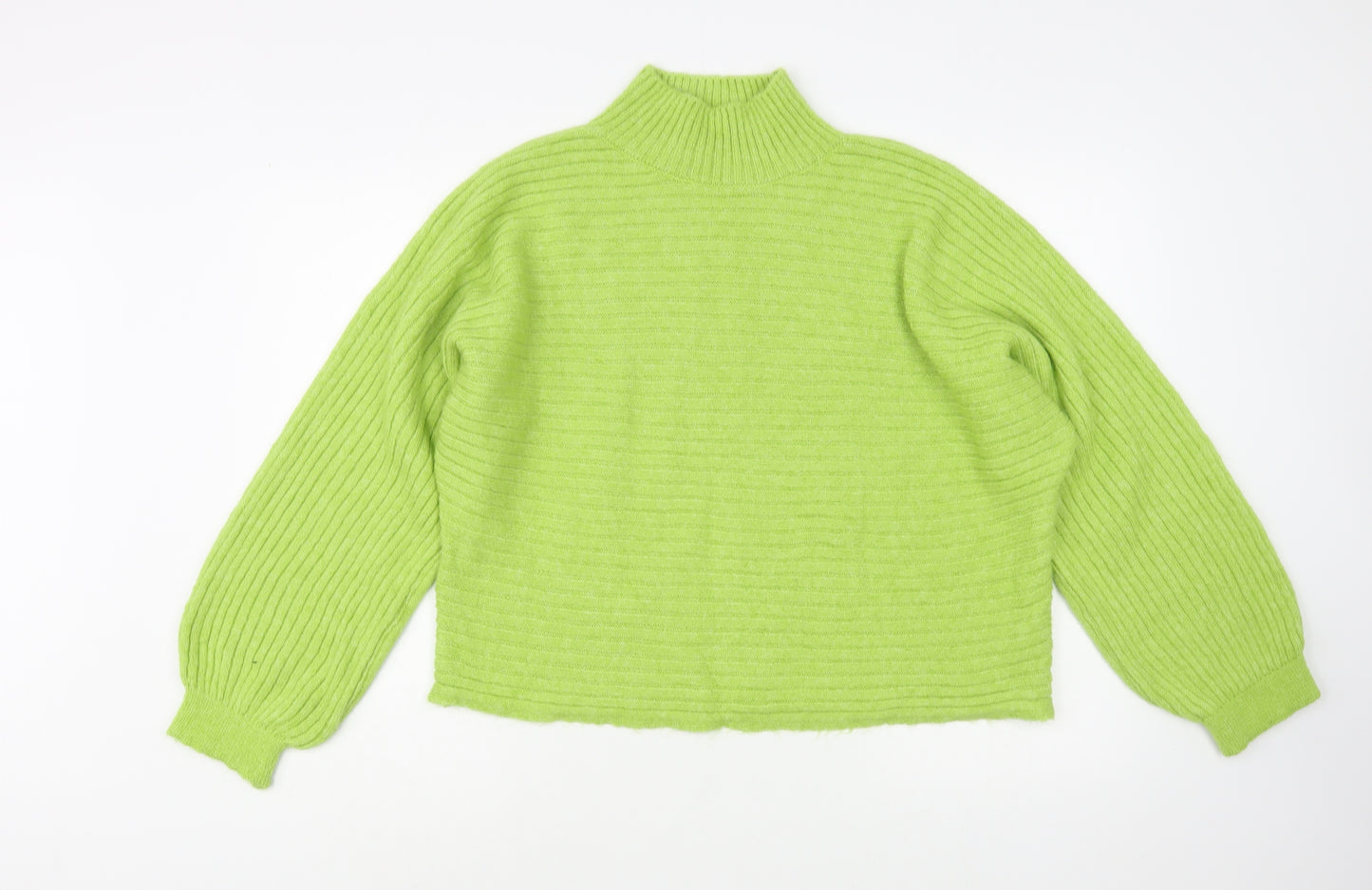 George Womens Green High Neck  Acrylic Pullover Jumper Size M