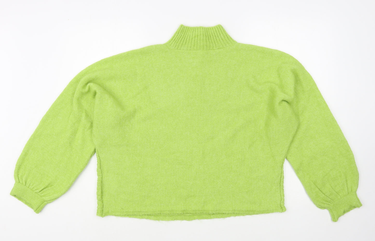 George Womens Green High Neck  Acrylic Pullover Jumper Size M