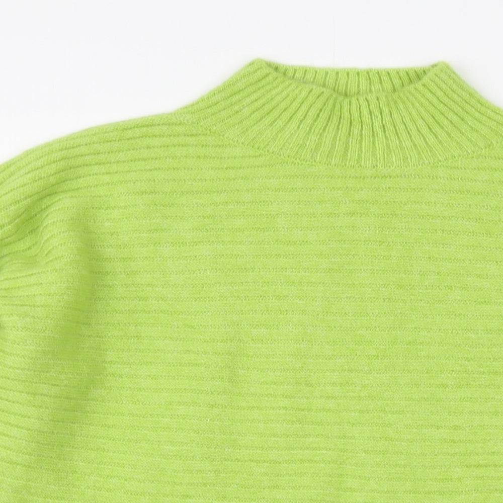 George Womens Green High Neck  Acrylic Pullover Jumper Size M