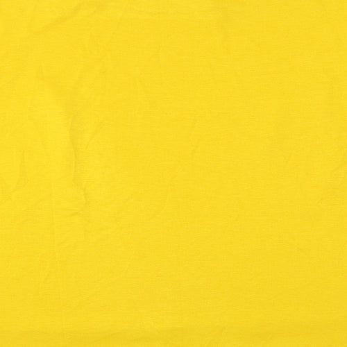 Dunnes Stores Womens Yellow  Polyester Basic Blouse Size L Boat Neck