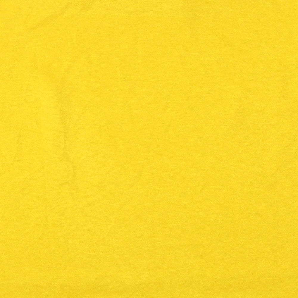 Dunnes Stores Womens Yellow  Polyester Basic Blouse Size L Boat Neck