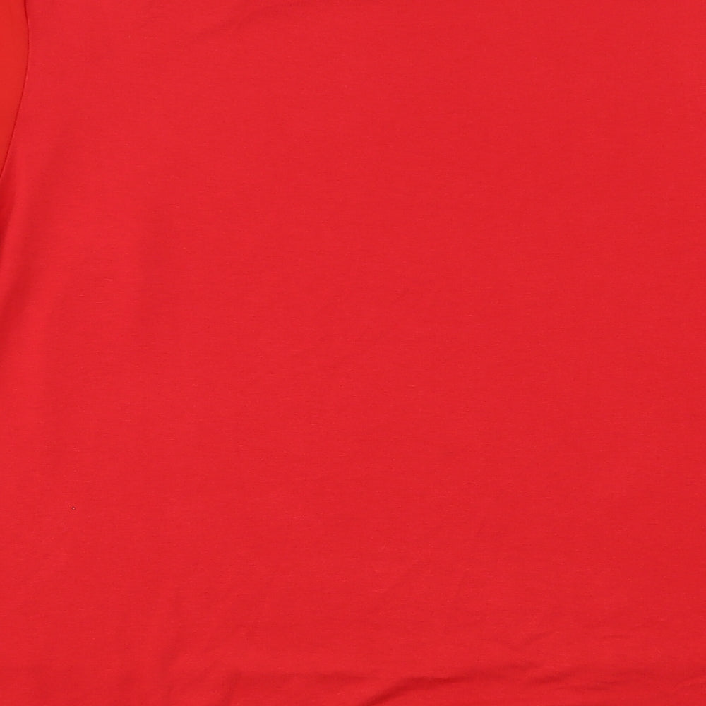 Dunnes Stores Womens Red  Polyester Basic Blouse Size L Boat Neck