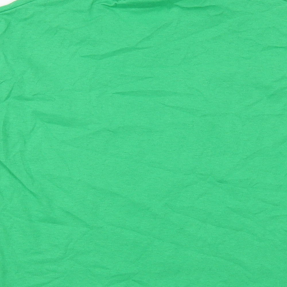 Fruit of the Loom Boys Green  Cotton Basic T-Shirt Size 3-4 Years Crew Neck Pullover - St Patrick