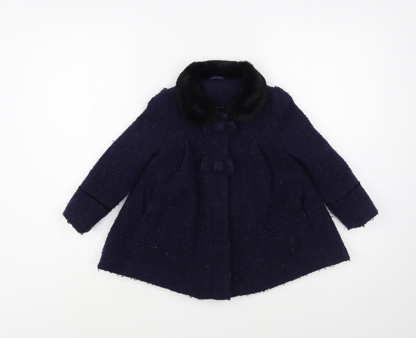 Dunnes Stores Baby Blue   Pea Coat Coat Size 12-18 Months   Snap