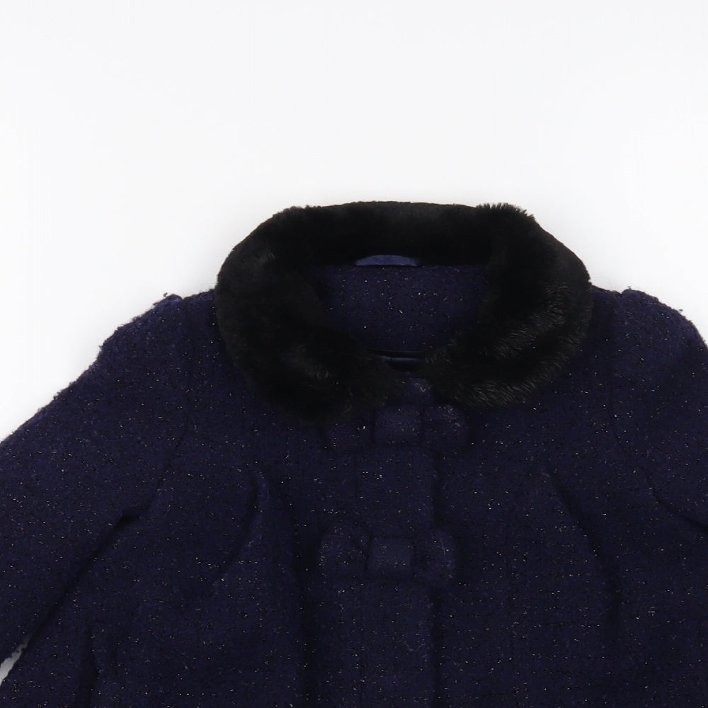 Dunnes Stores Baby Blue   Pea Coat Coat Size 12-18 Months   Snap