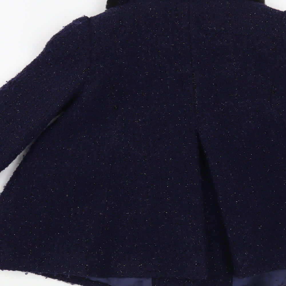 Dunnes Stores Baby Blue   Pea Coat Coat Size 12-18 Months   Snap