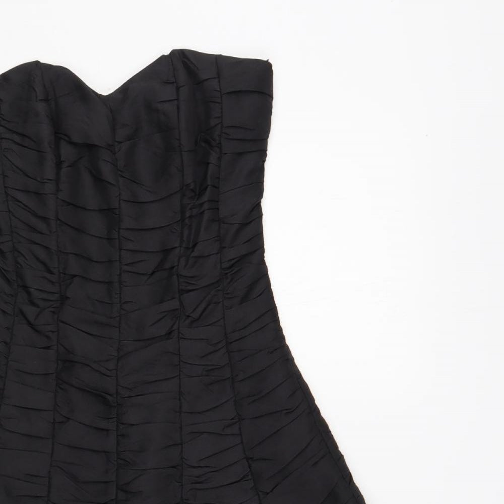 Internacionale Womens Black  Polyester A-Line  Size 8  Sweetheart Zip