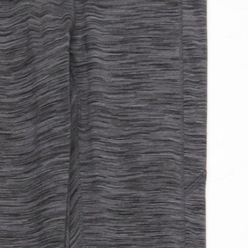 Preworn Womens Grey Striped Polyester Compression Leggings Size XS L29 in Regular