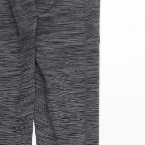 Preworn Womens Grey Striped Polyester Compression Leggings Size XS L29 in Regular