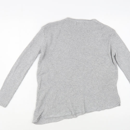River Island Girls Grey Crew Neck  Acrylic Pullover Jumper Size 9-10 Years  Pullover