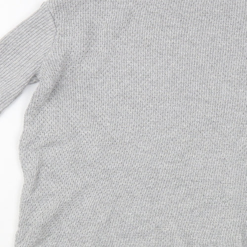 River Island Girls Grey Crew Neck  Acrylic Pullover Jumper Size 9-10 Years  Pullover