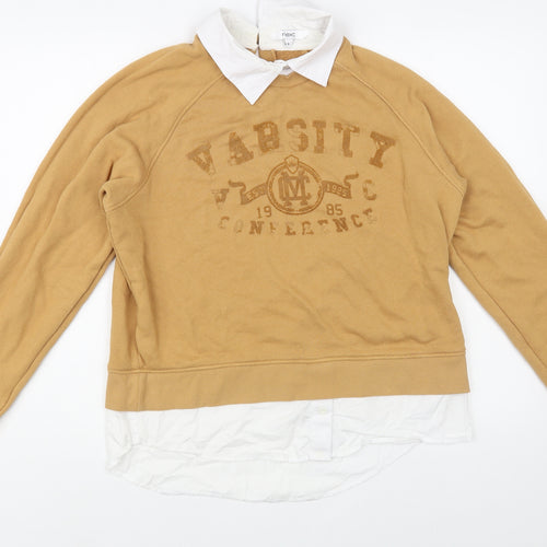 NEXT Womens Beige  Cotton Pullover Sweatshirt Size M  Pullover