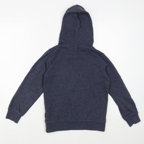 name it Boys Blue  Cotton Pullover Hoodie Size 7-8 Years  Pullover
