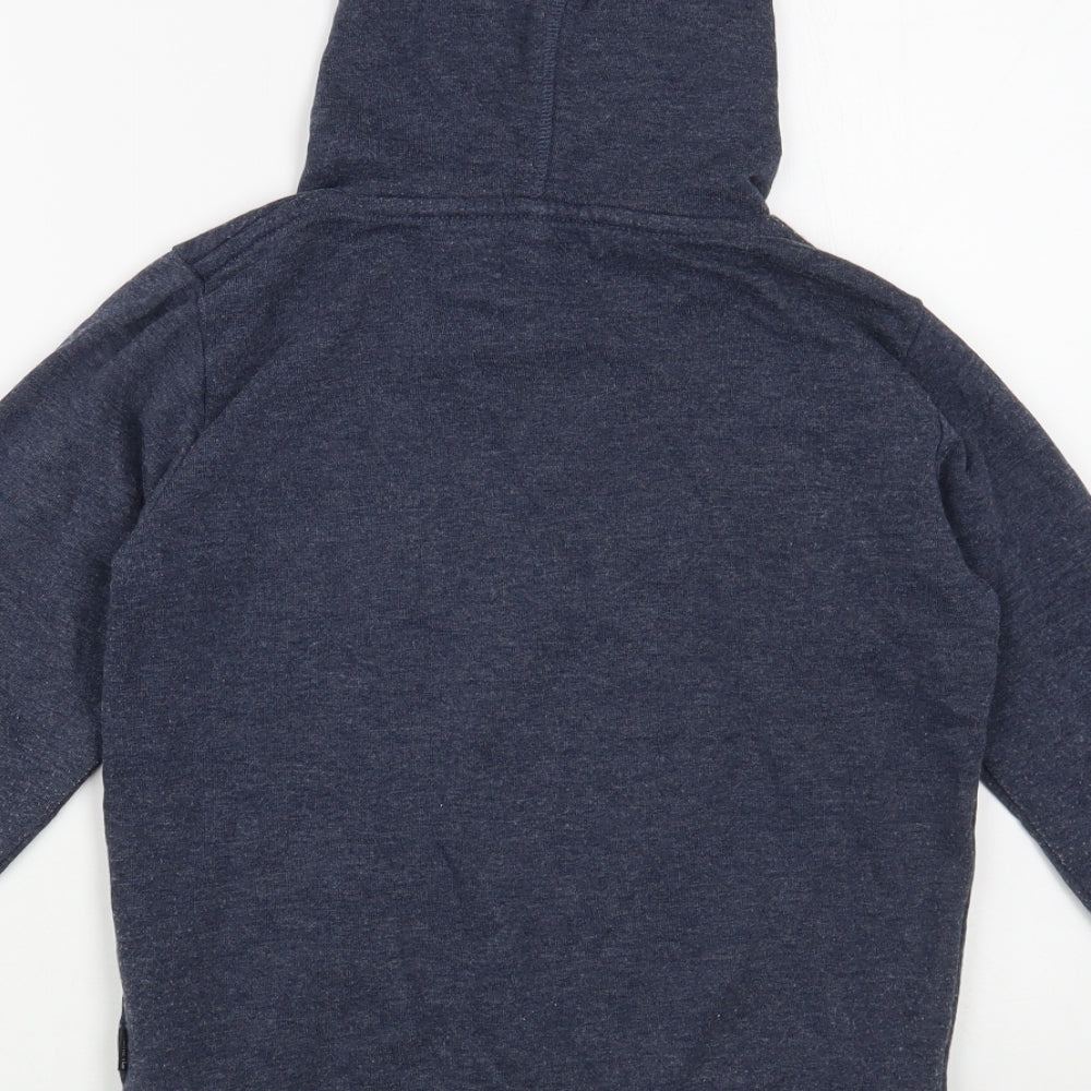 name it Boys Blue  Cotton Pullover Hoodie Size 7-8 Years  Pullover