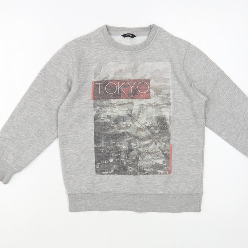 George Girls Grey  Cotton Pullover Sweatshirt Size 6-7 Years  Pullover - Tokyo