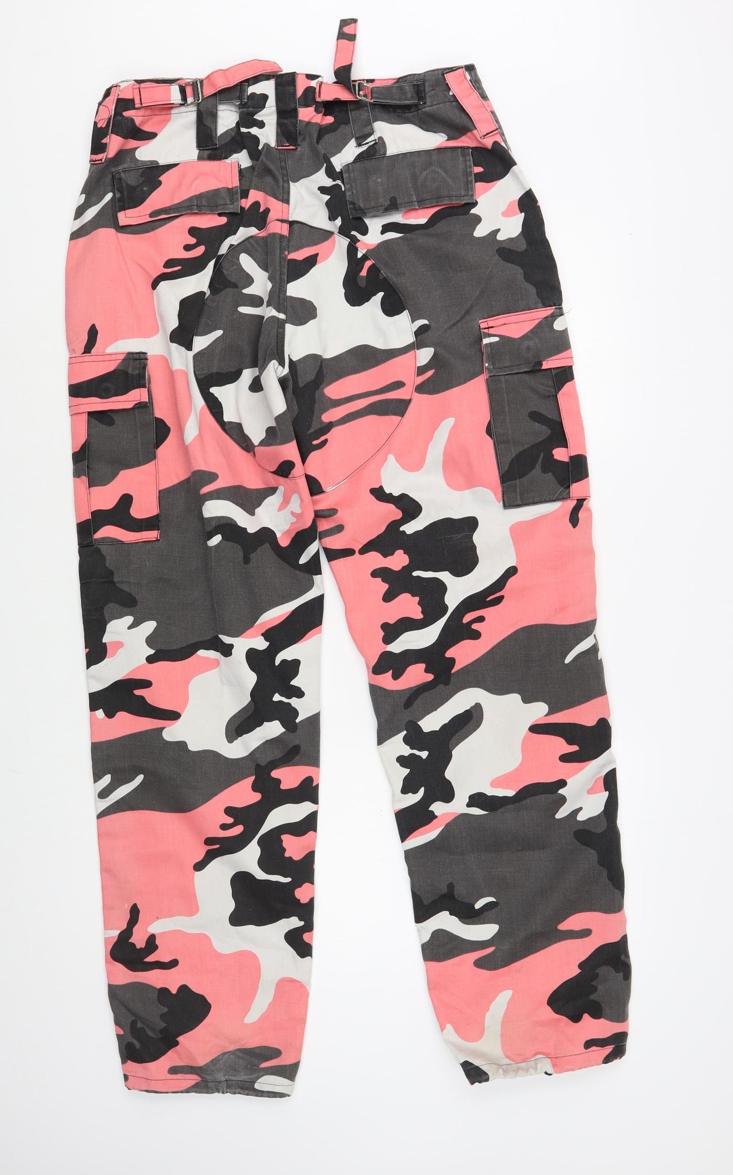 Johnsons of Leeds Mens Multicoloured Camouflage Polyester Cargo Trousers Size 34 in L32 in Regular Button