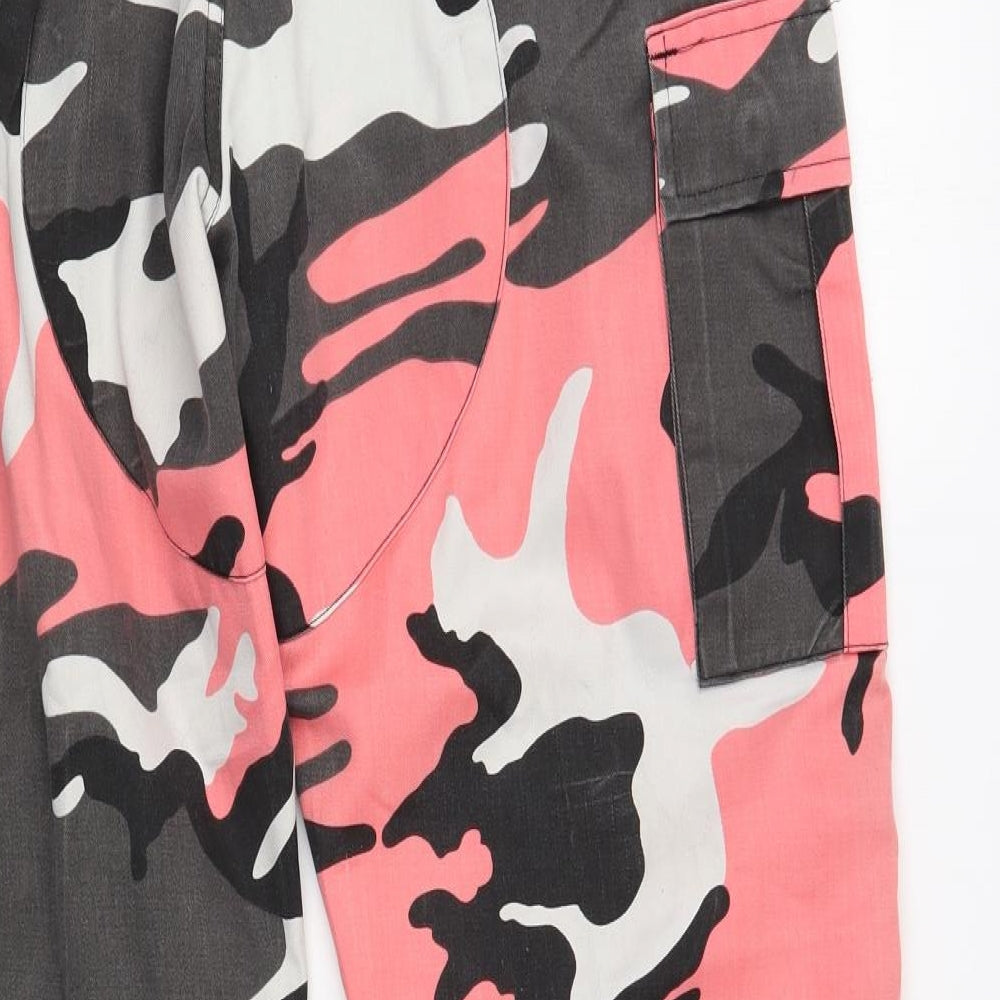 Johnsons of Leeds Mens Multicoloured Camouflage Polyester Cargo Trousers Size 34 in L32 in Regular Button