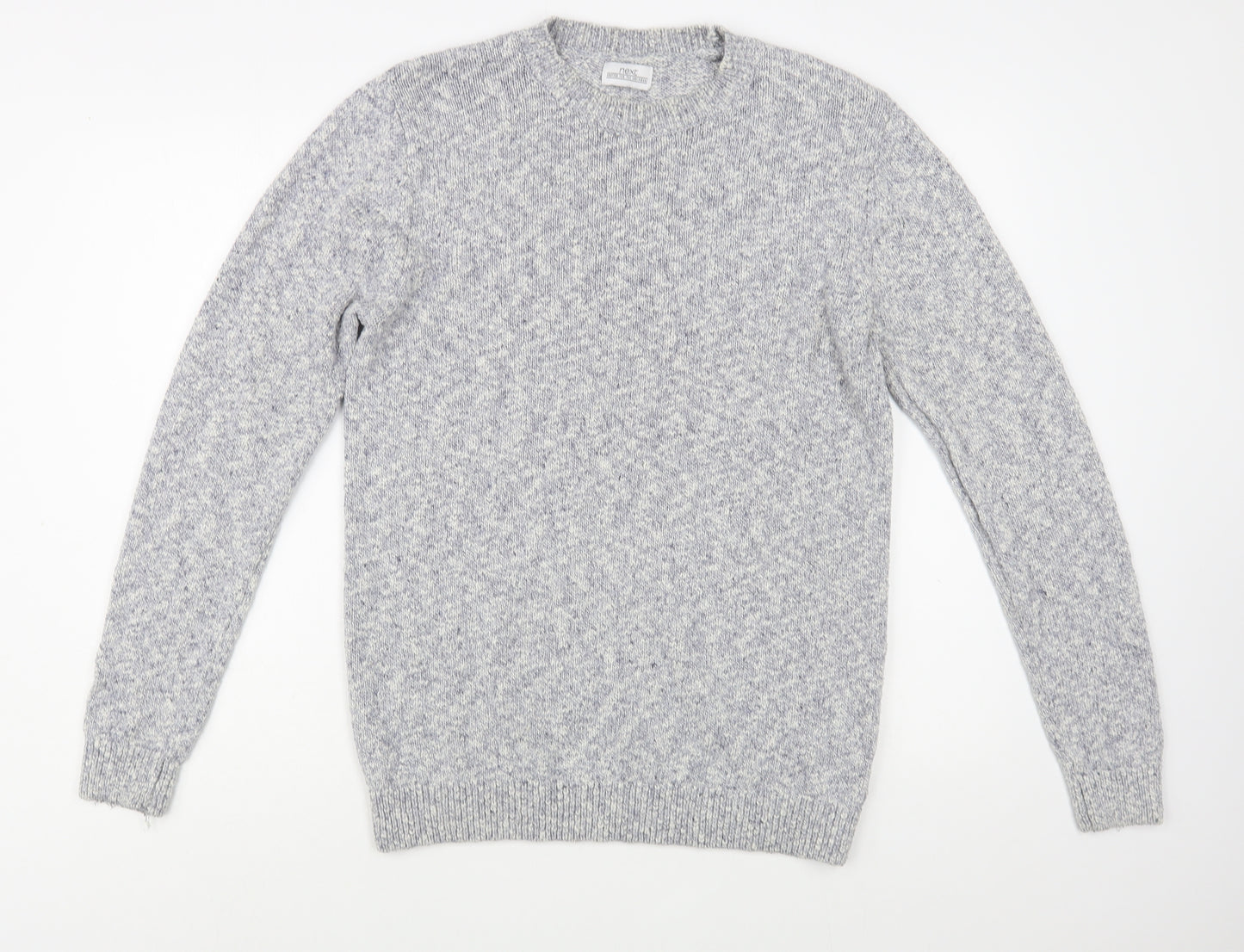 NEXT Mens Grey Crew Neck  Cotton Pullover Jumper Size S