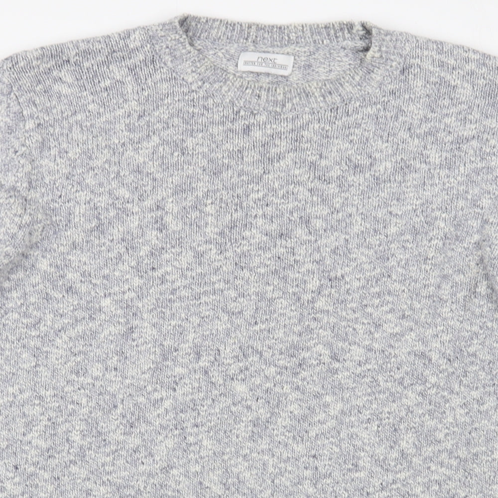 NEXT Mens Grey Crew Neck  Cotton Pullover Jumper Size S