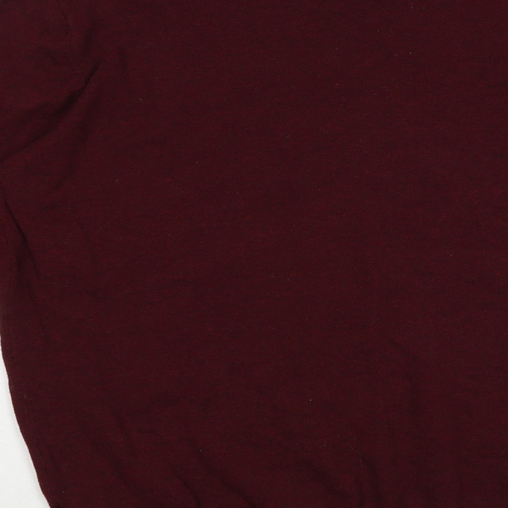 Matalan Mens Red Crew Neck  Cotton Pullover Jumper Size L