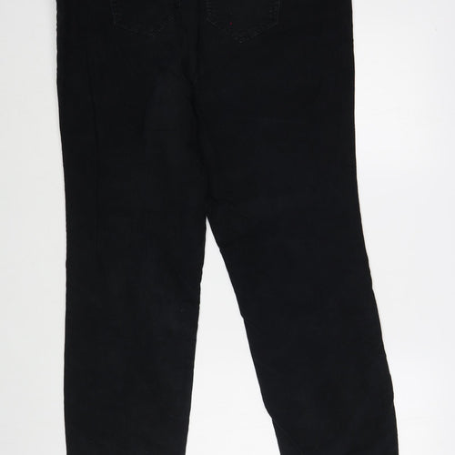 Evans Womens Black  Cotton Trousers  Size 20 L30 in Regular