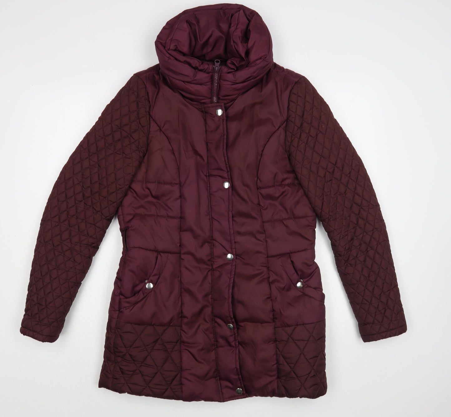 VERO MODA Womens Purple   Quilted Jacket Size M  Zip