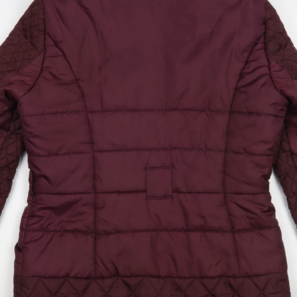VERO MODA Womens Purple   Quilted Jacket Size M  Zip