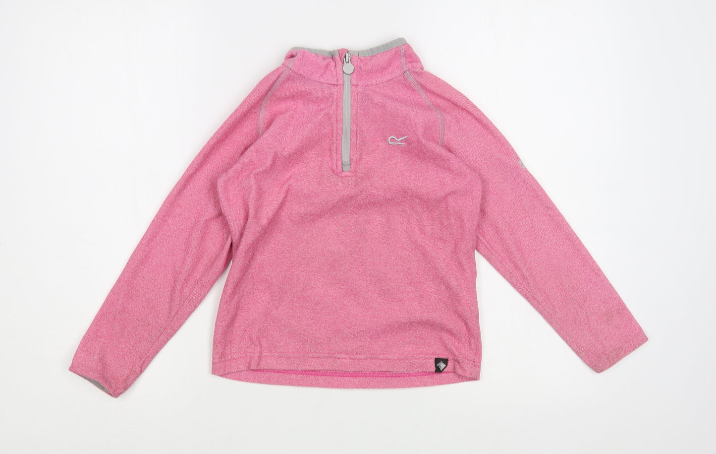 Regatta Girls Pink  Polyester Pullover Sweatshirt Size 7-8 Years  Zip