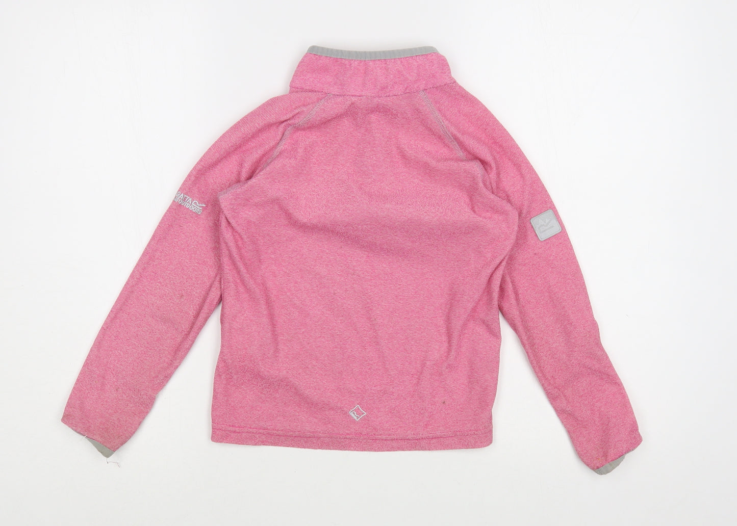 Regatta Girls Pink  Polyester Pullover Sweatshirt Size 7-8 Years  Zip