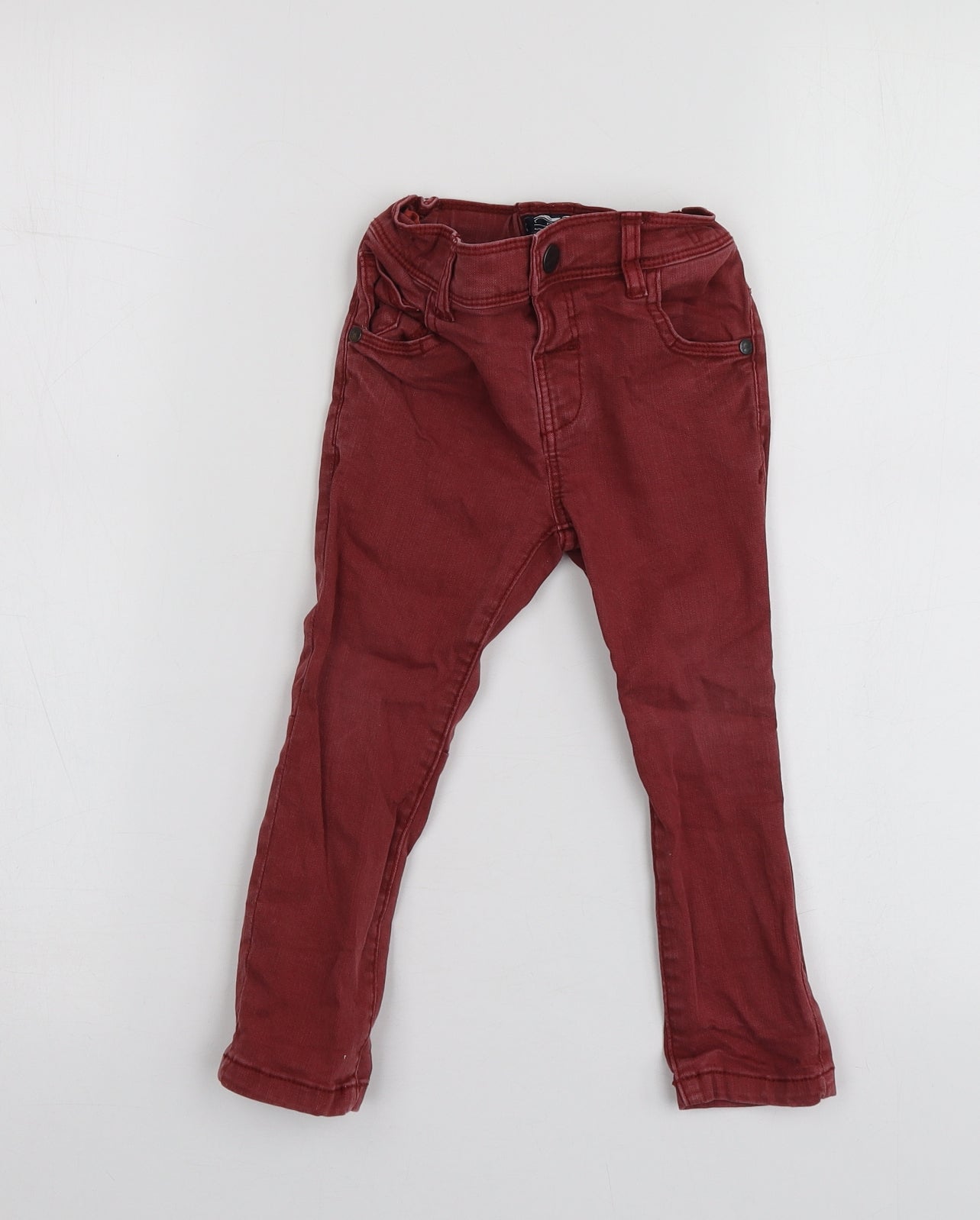NEXT Boys Red  Cotton Jogger Jeans Size 18-24 Months
