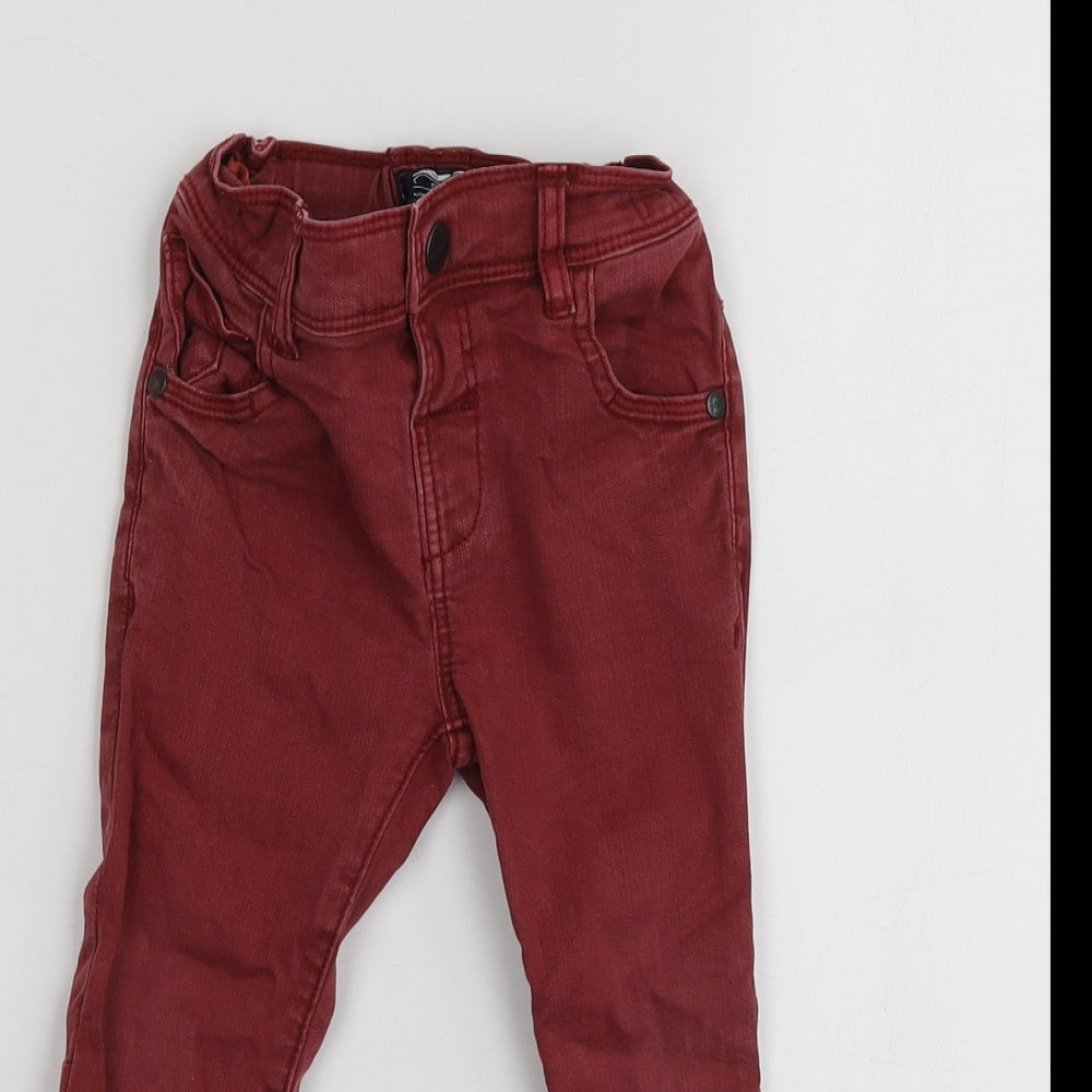 NEXT Boys Red  Cotton Jogger Jeans Size 18-24 Months