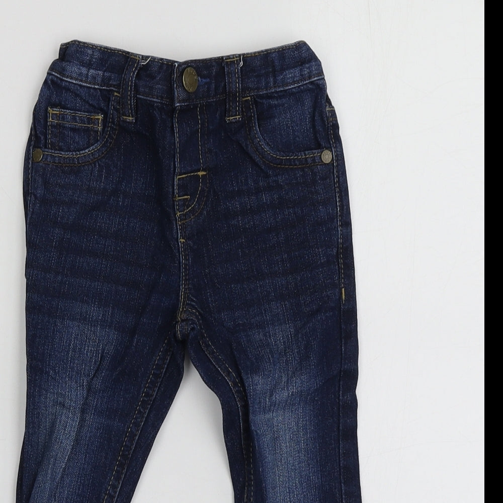 Blue Zoo Boys Blue  Cotton Jogger Jeans Size 18-24 Months