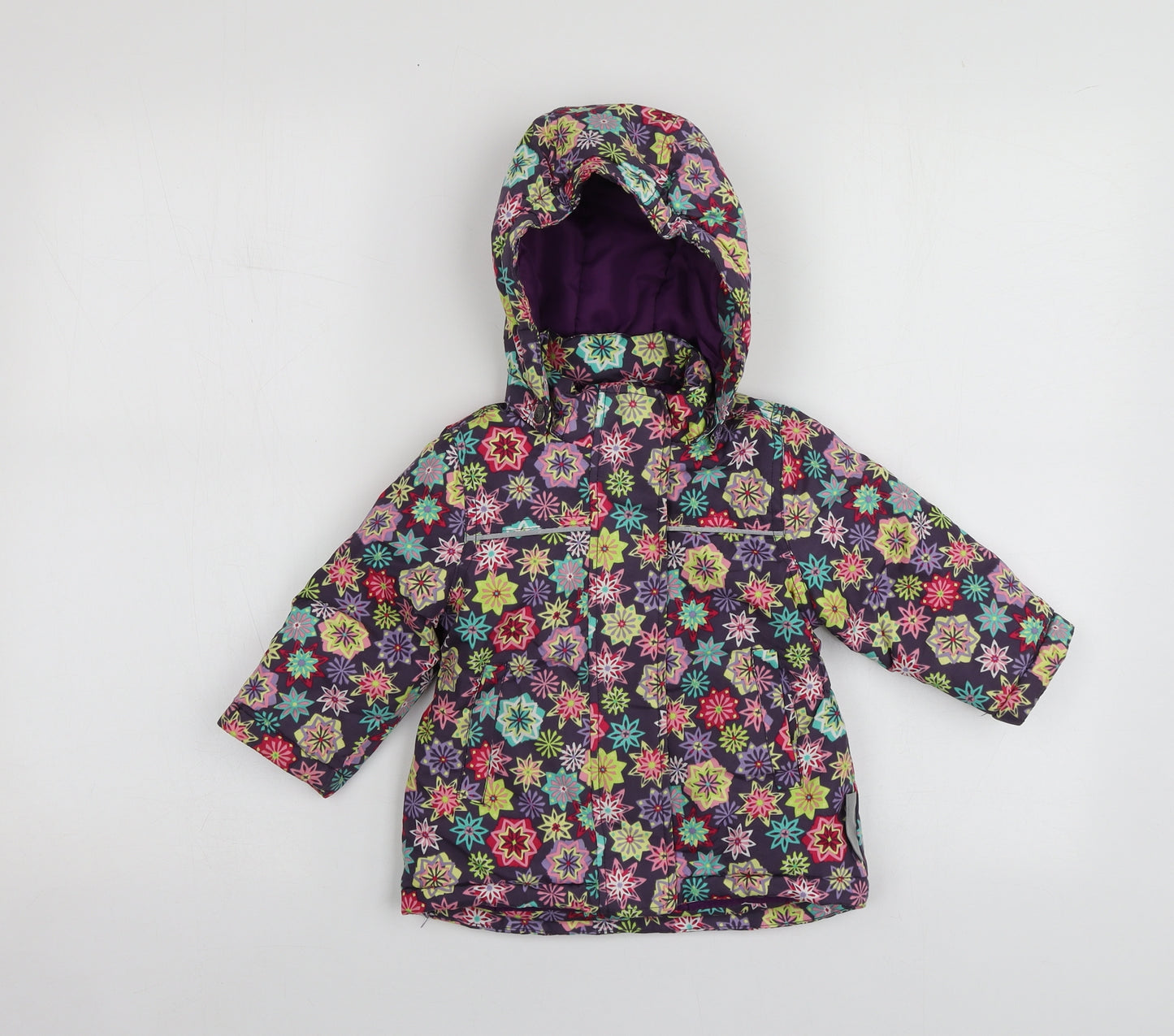 name it Girls Multicoloured Geometric  Jacket  Size 9-12 Months
