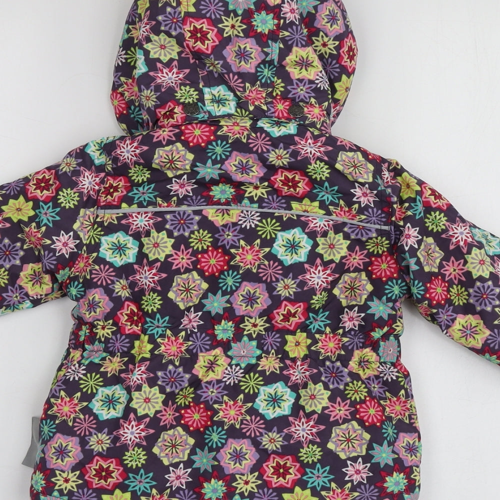name it Girls Multicoloured Geometric  Jacket  Size 9-12 Months