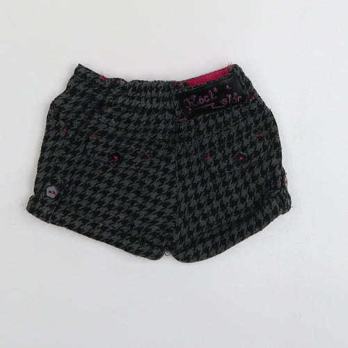 Dunnes Stores Girls Black Herringbone Polyester Capri Trousers Size 9-12 Months   - Shorts Girl