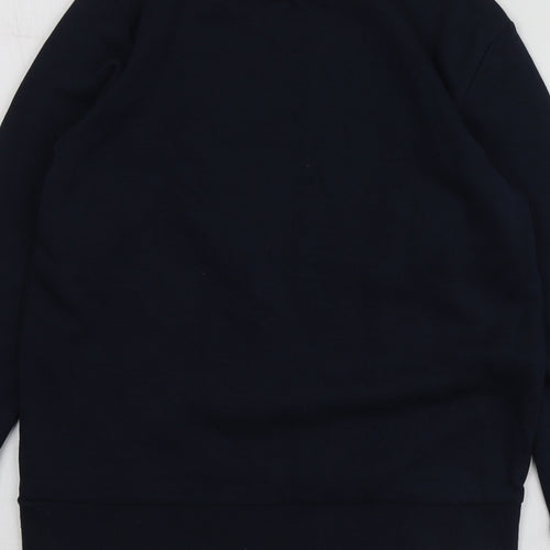Dunnes Stores Boys Blue Geometric Cotton Pullover Sweatshirt Size 8-9 Years   - Santa Hoodie