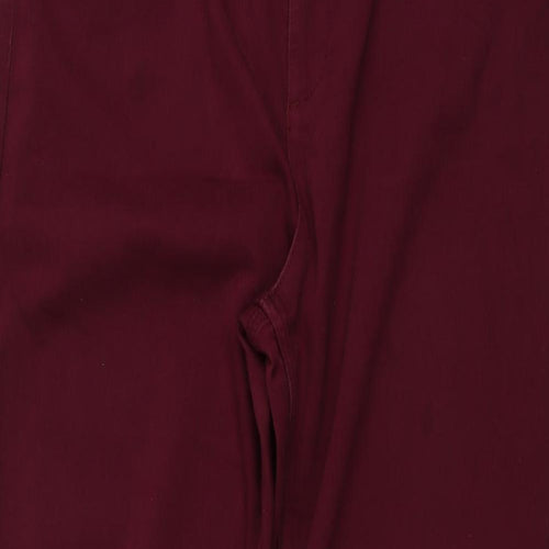 M&S Womens Purple  Cotton Straight Jeans Size 16 L27 in Regular
