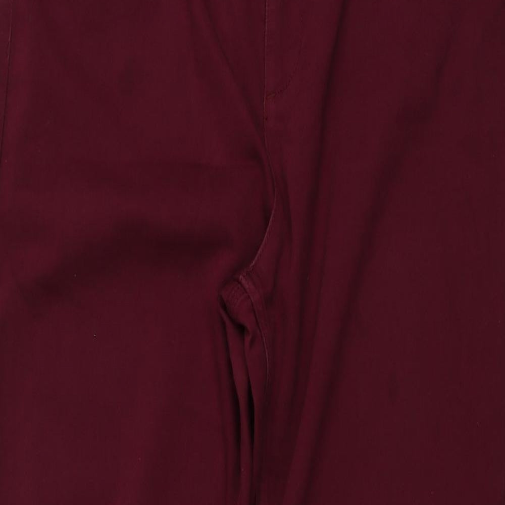 M&S Womens Purple  Cotton Straight Jeans Size 16 L27 in Regular