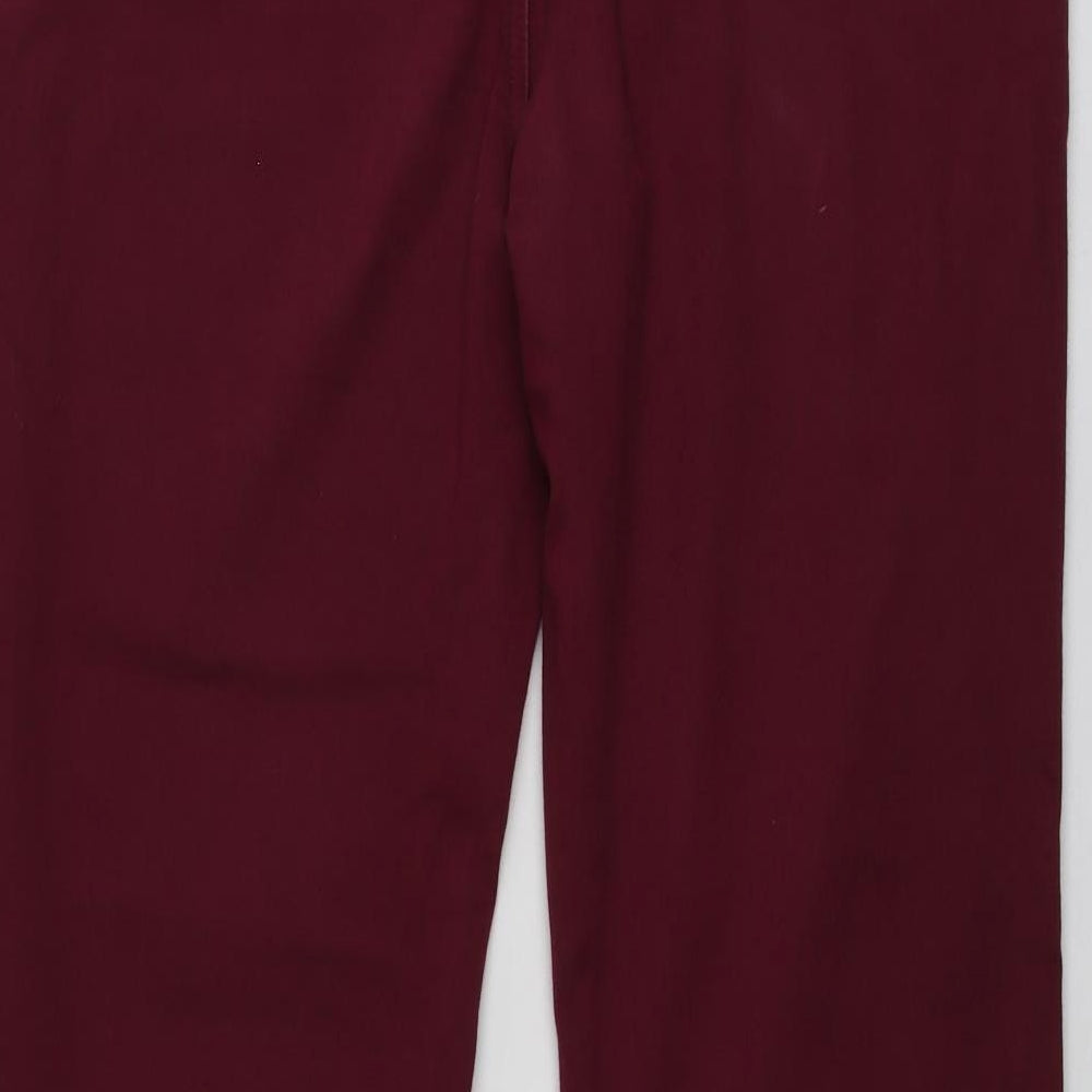 M&S Womens Purple  Cotton Straight Jeans Size 16 L27 in Regular