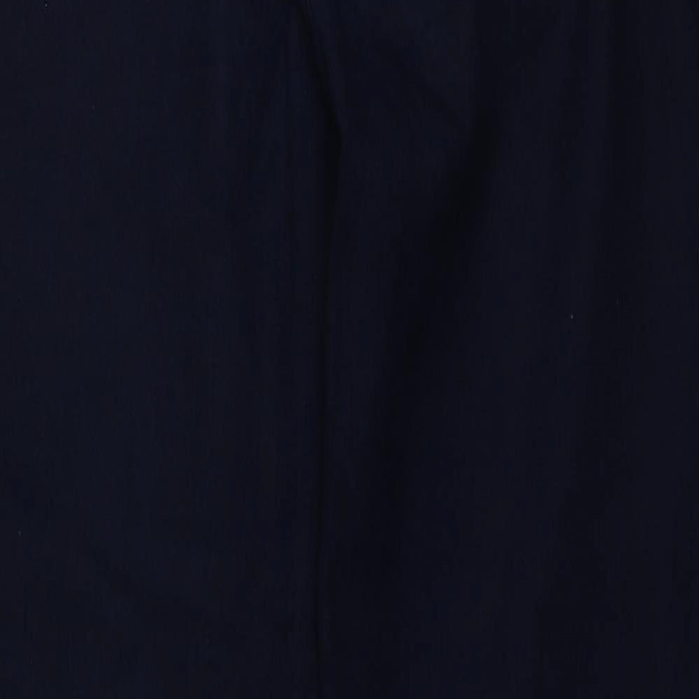 M&S Womens Blue  Cotton Straight Jeans Size 16 L27 in Regular