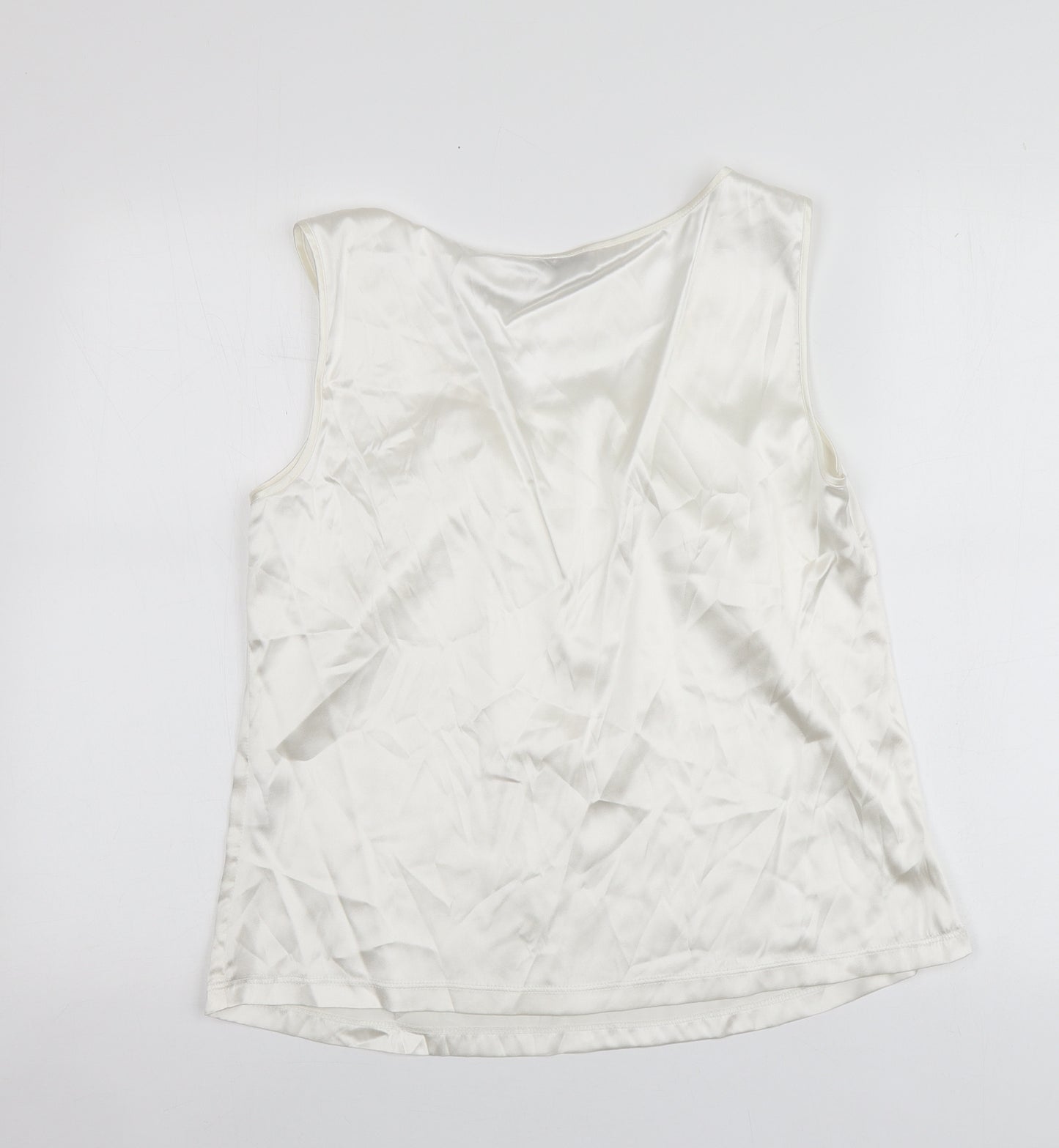 Basler Womens White  Polyester Basic Blouse Size 16 Round Neck