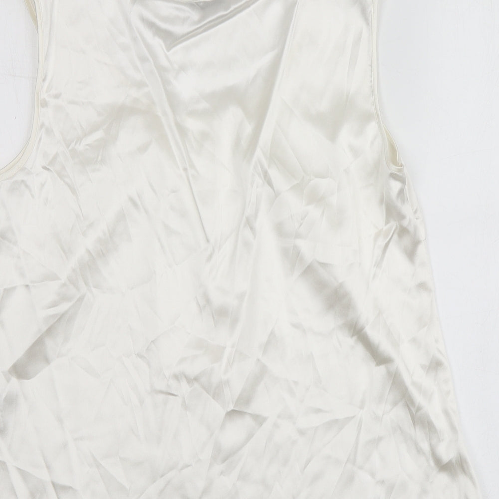 Basler Womens White  Polyester Basic Blouse Size 16 Round Neck