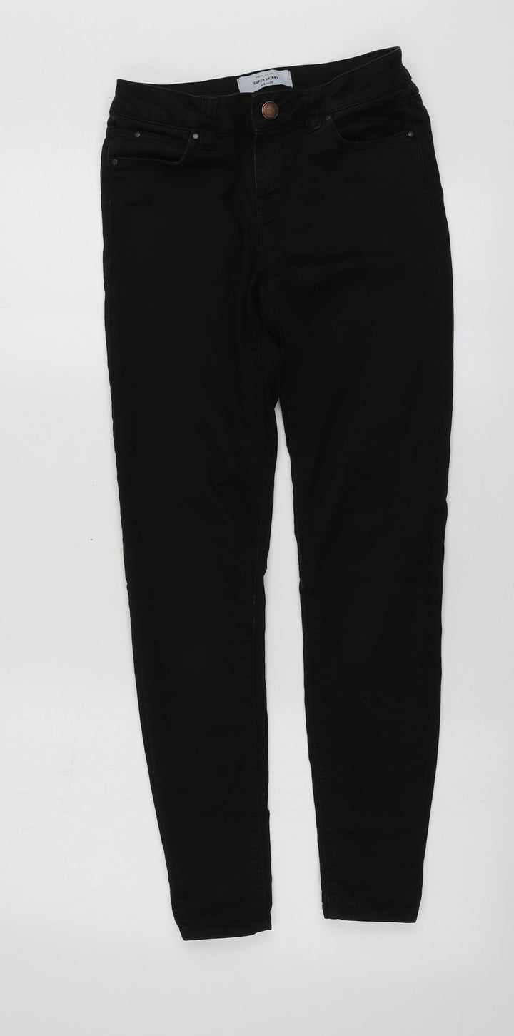 New Look Womens Black Cotton Skinny Jeans Size 8 L27 in Regular