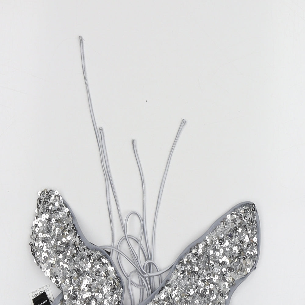 SheIn Womens Silver  Polyester Basic T-Shirt Size S Off the Shoulder