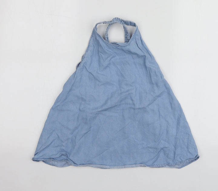 Mango Womens Blue  Lyocell Basic T-Shirt Size XS Halter