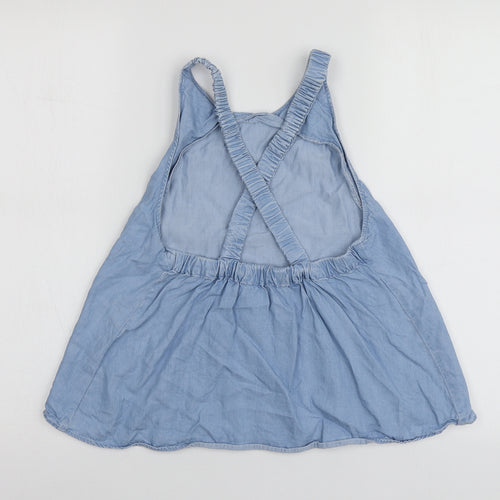 Mango Womens Blue  Lyocell Basic T-Shirt Size XS Halter